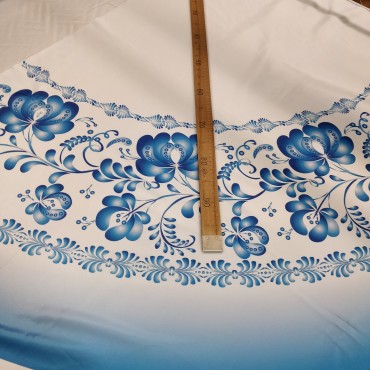 Ткань для танцевальных костюмов в стиле Гжель