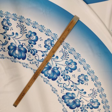 Ткань для танцевальных костюмов в стиле Гжель