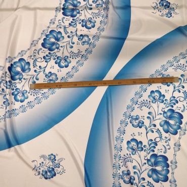 Ткань для танцевальных костюмов в стиле Гжель