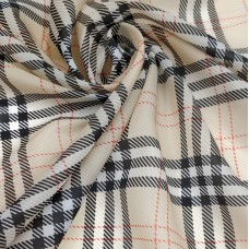 Органза матовая Виола клетка барберри