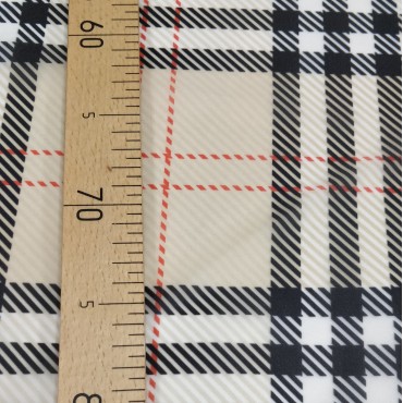 Органза матовая Виола клетка барберри