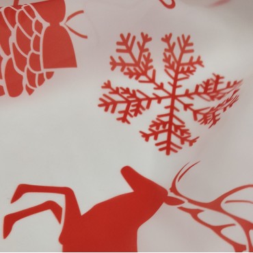 Органза матовая Виола новогодний принт