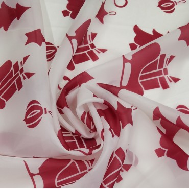 Органза матовая Виола новогодний принт