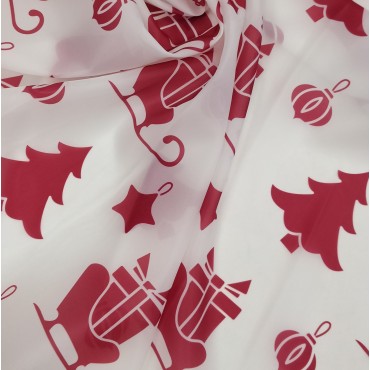 Органза матовая Виола новогодний принт