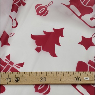 Органза матовая Виола новогодний принт