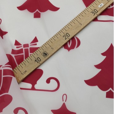 Органза матовая Виола новогодний принт