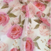 Органза матовая Виола с красивыми Розами