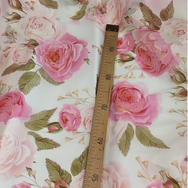 Органза матовая Виола с красивыми Розами