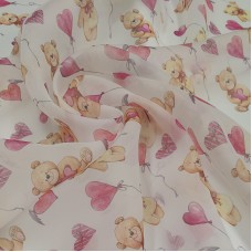 Органза матовая Виола с мишками