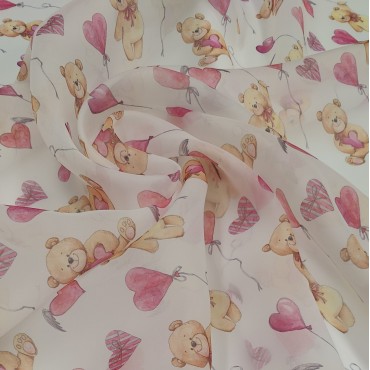 Органза матовая Виола с мишками