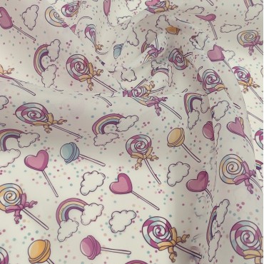 Органза матовая Виола с леденцами