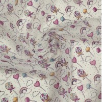 Органза матовая Виола с леденцами