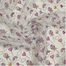 Органза матовая Виола с леденцами