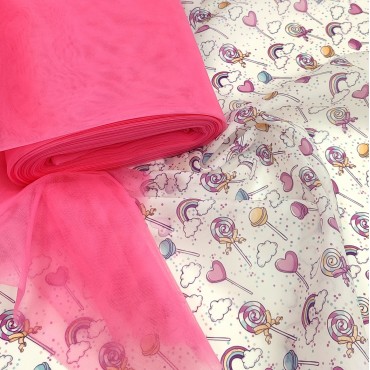 Органза матовая Виола с леденцами