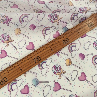 Органза матовая Виола с леденцами