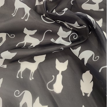 Органза матовая Виола с кошечками