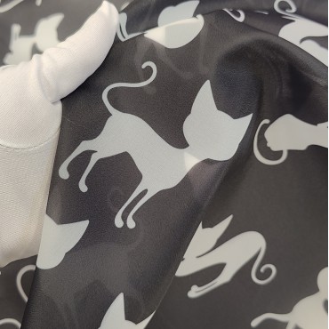 Органза матовая Виола с кошечками