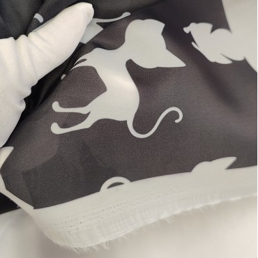 Органза матовая Виола с кошечками