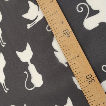 Органза матовая Виола с кошечками