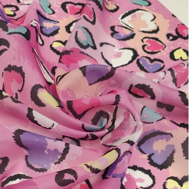 Органза матовая Виола с модными сердечками