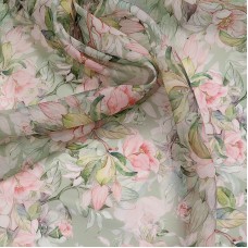 Органза матовая Виола с красивыми Розами