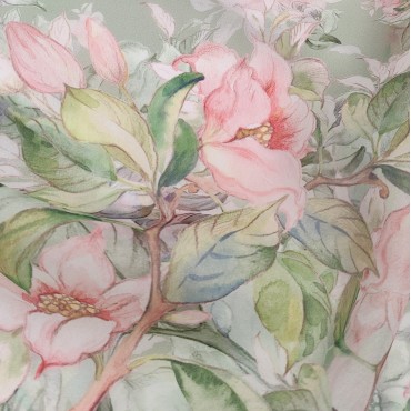 Органза матовая Виола с красивыми Розами