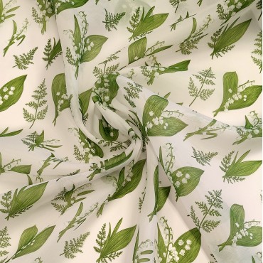 Органза матовая Виола с ландышами