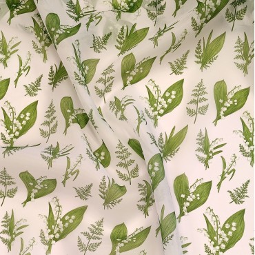 Органза матовая Виола с ландышами