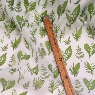 Органза матовая Виола с ландышами