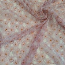 Органза матовая Виола с цветочными пионами