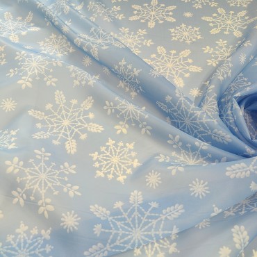 Органза матовая Виола с снежинками