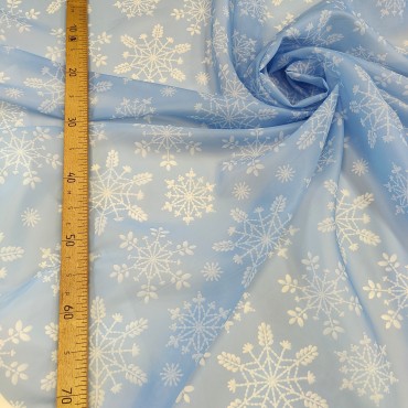 Органза матовая Виола с снежинками