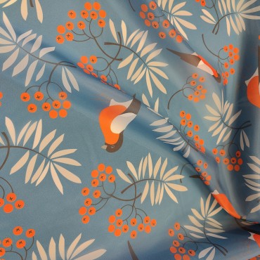 Органза матовая Виола снегири