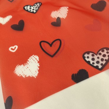 Органза матовая Виола с сердечками