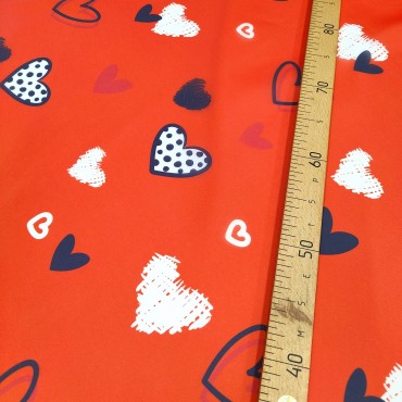 Органза матовая Виола с сердечками