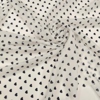 Органза матовая Виола с маленькими Сердечками