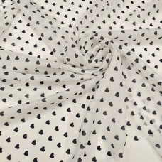 Органза матовая Виола с маленькими Сердечками