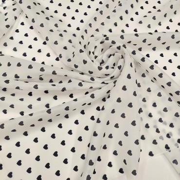 Органза матовая Виола с маленькими Сердечками