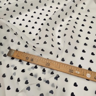 Органза матовая Виола с маленькими Сердечками