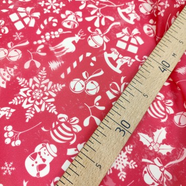 Органза матовая Виола с новогодним дизайном