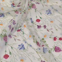 Органза матовая Виола с полевыми цветами