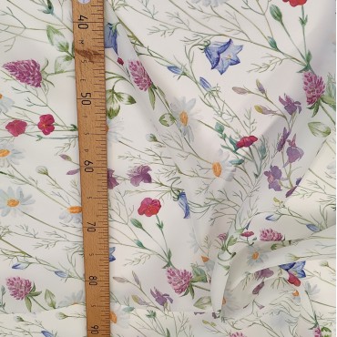 Органза матовая Виола с полевыми цветами