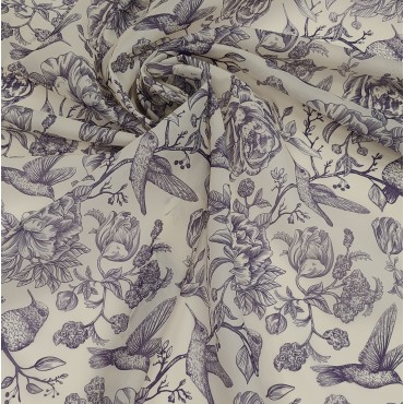 Органза матовая Виола с принтом в стиле Диор