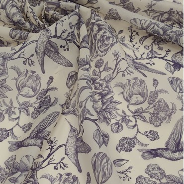 Органза матовая Виола с принтом в стиле Диор