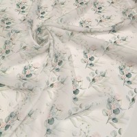 Органза матовая Виола с цветочным принтом розы