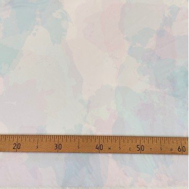 Органза матовая Виола акварельные радужные цвета