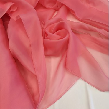 Органза матовая Виола кораллово розовый цвет