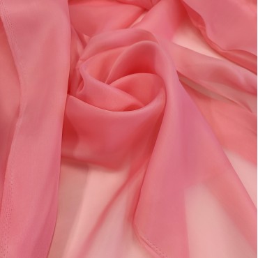 Органза матовая Виола кораллово розовый цвет