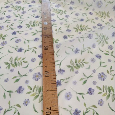 Органза матовая Виола с полевыми цветами и травами