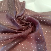 Органза матовая Виола шоколадного цвета в мелкий горошек